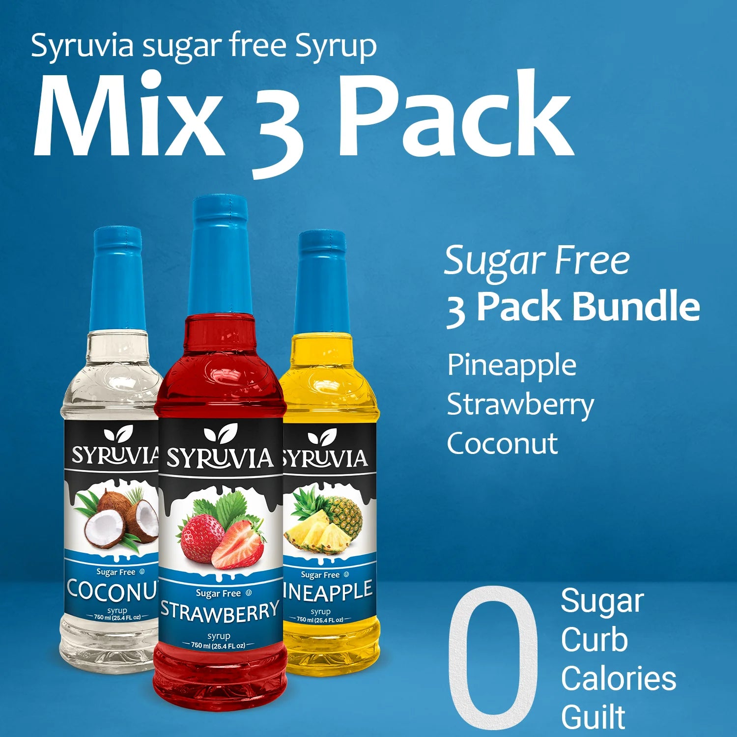 Sugar Free Pineapple Strawberry  Coconut   Syrup for Mocktails