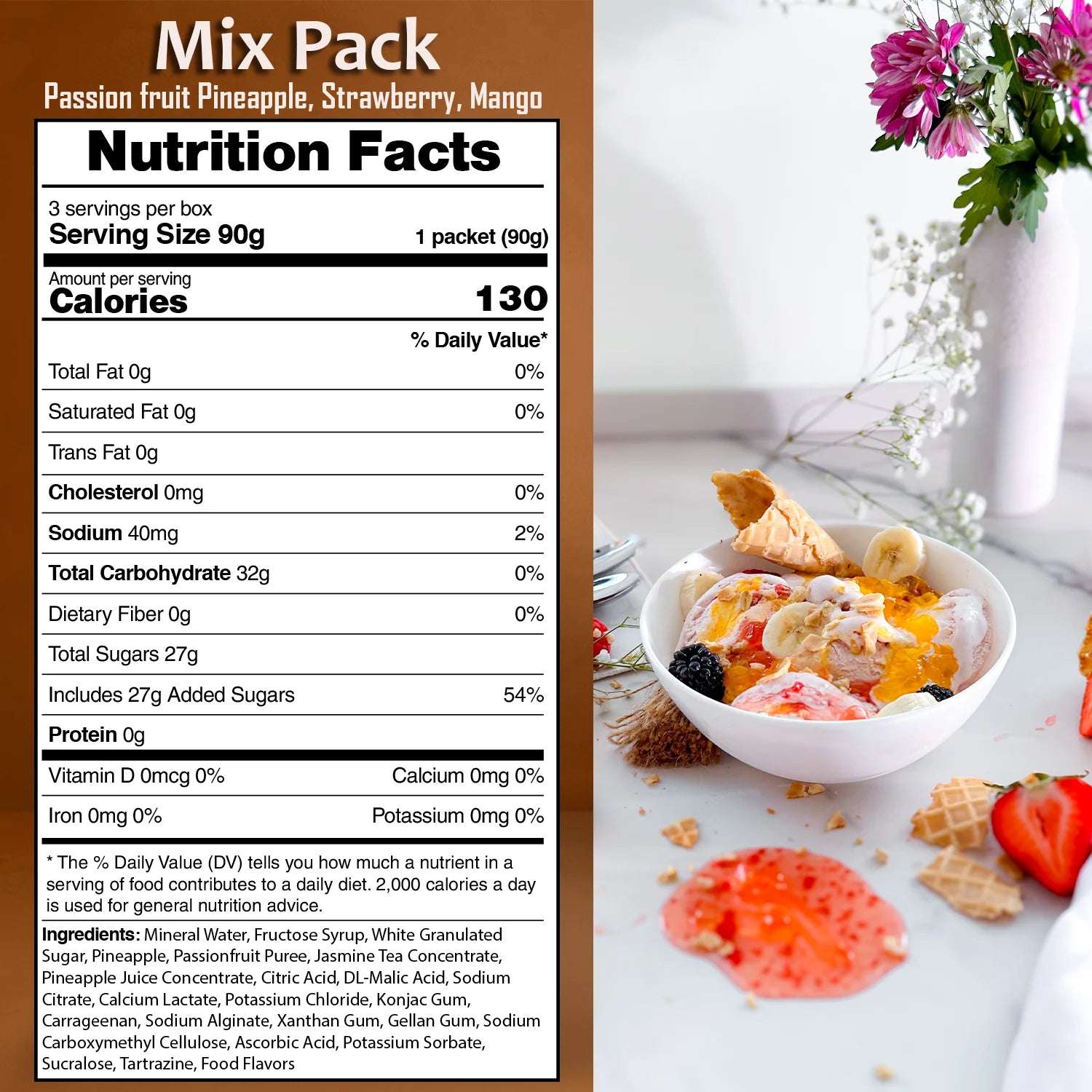 Syruvia Passionfruit Pineapple Strawberry Mango jelly nutrition facts