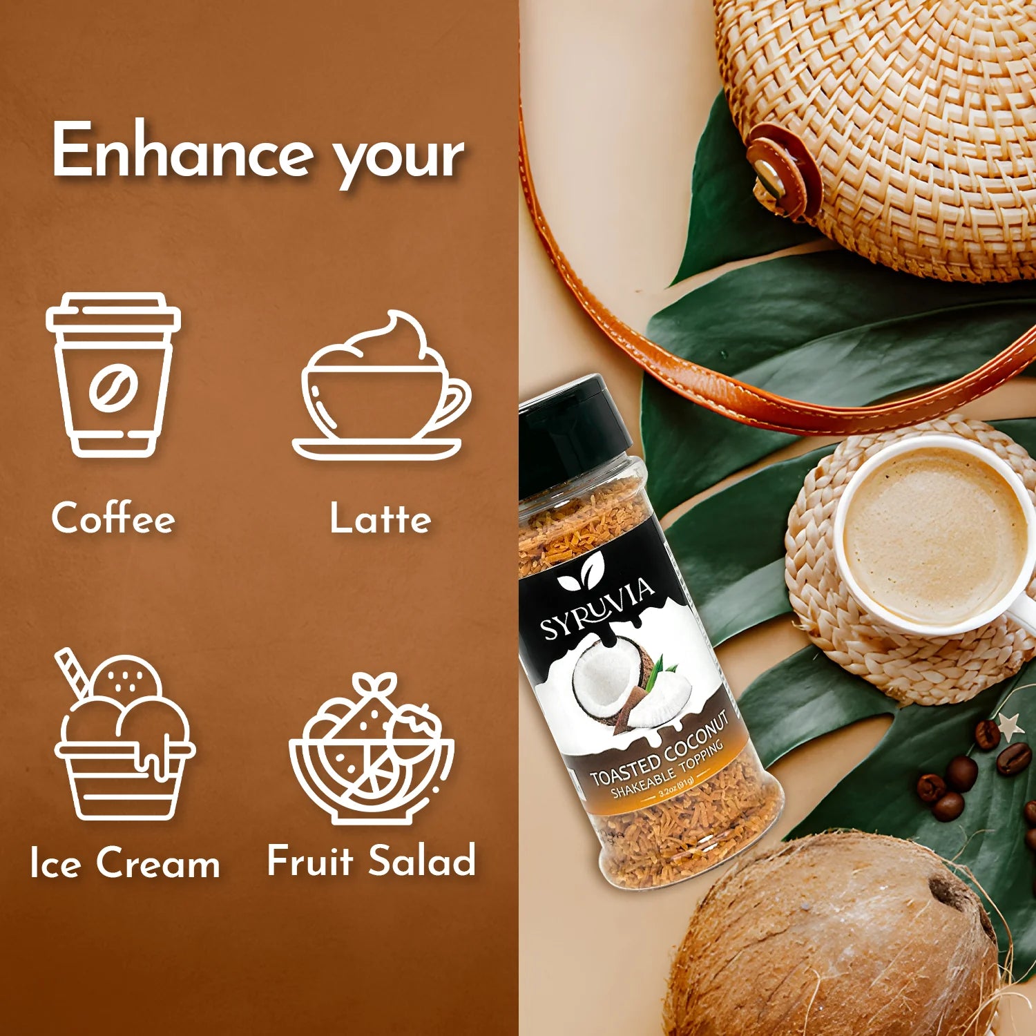 Toasted Coconut Coffee Topping