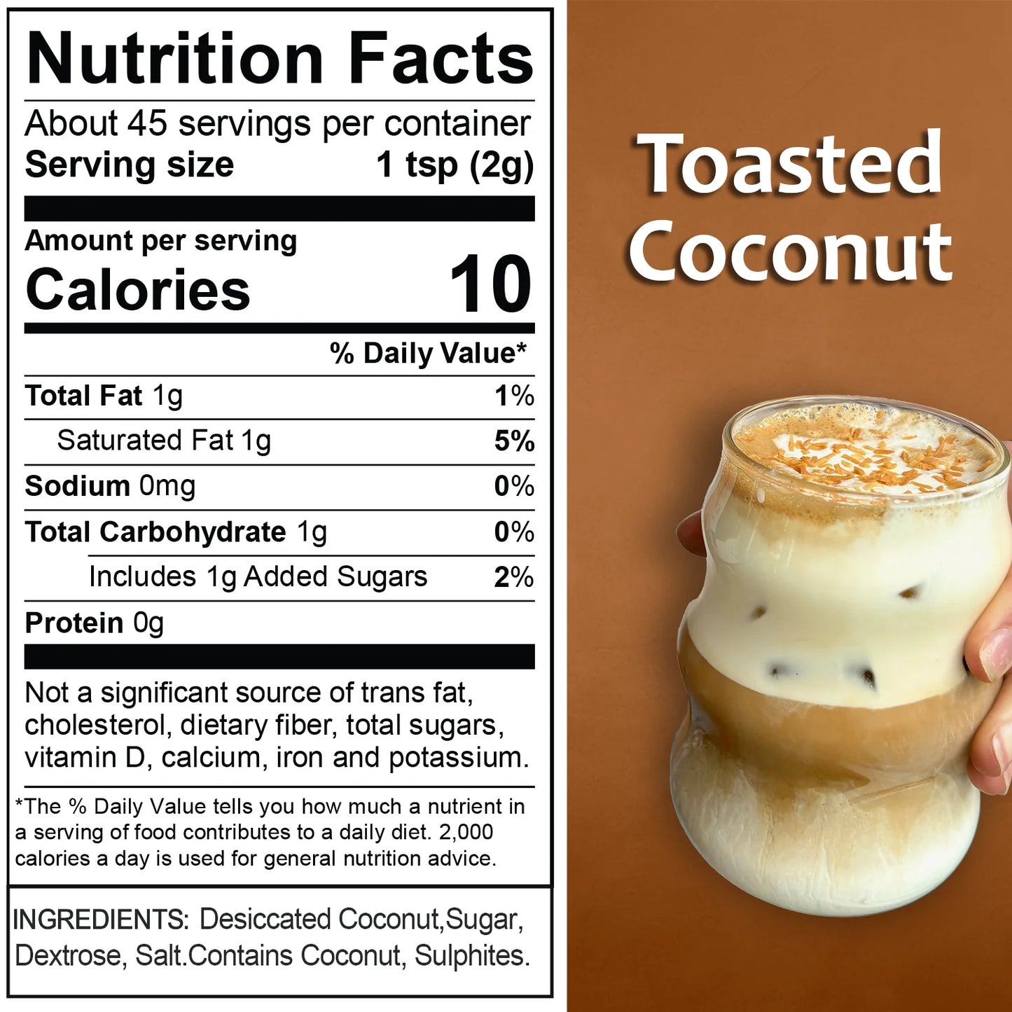 Toasted Coconut Topping Nutrition Fact