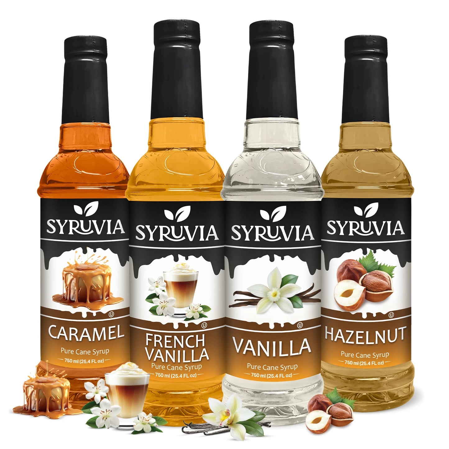 Variety Pack, Vanilla, Caramel, Hazelnut, and French Vanilla Syrup
