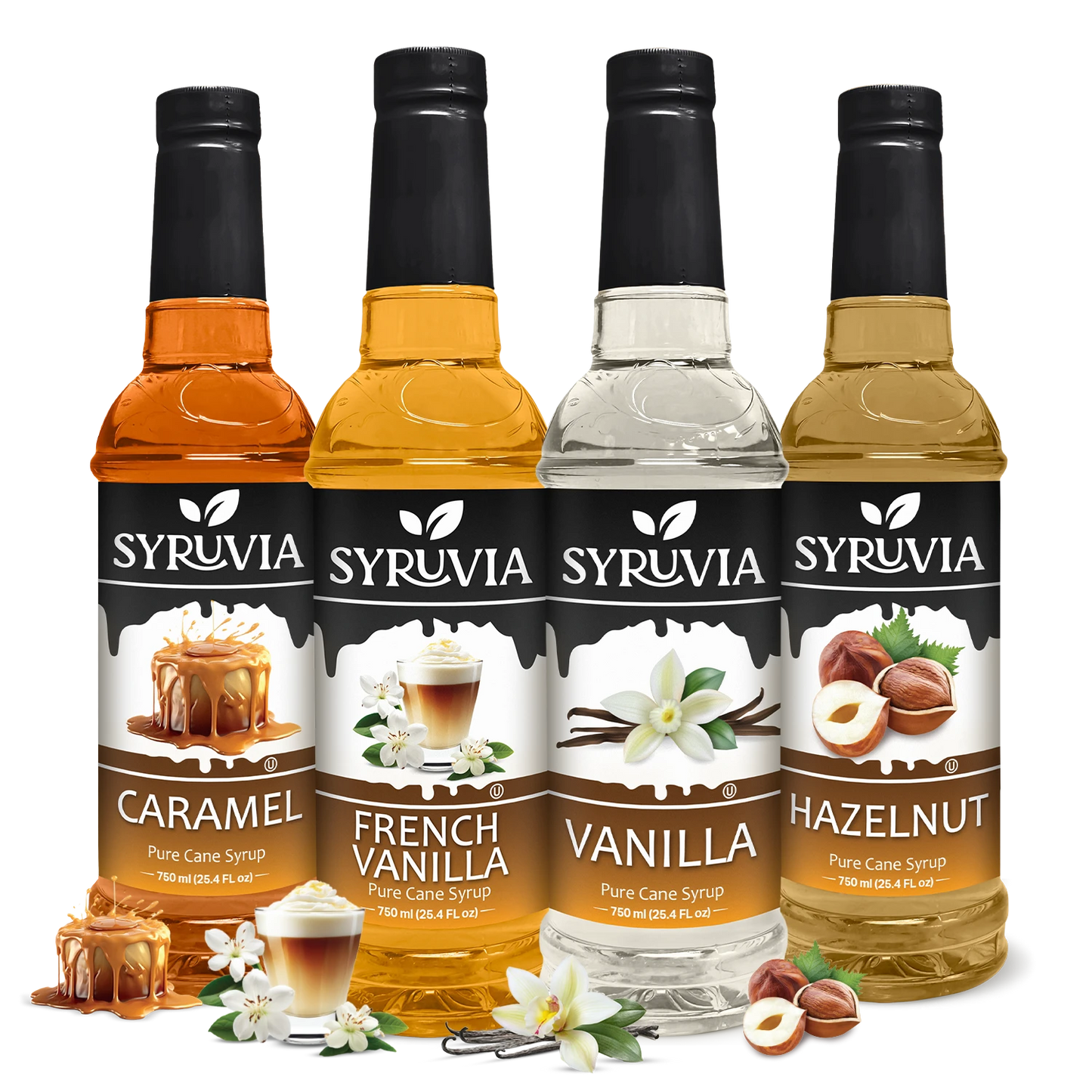 Variety Pack, Vanilla, Caramel, Hazelnut, and French Vanilla Syrup
