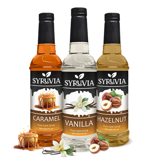 Variety Pack, Vanilla, Caramel, and Hazelnut Syrup