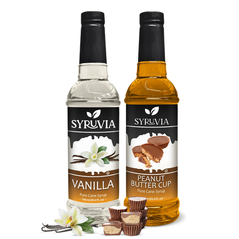Variety Pack, Vanilla, and Peanut Butter Cup Syrup