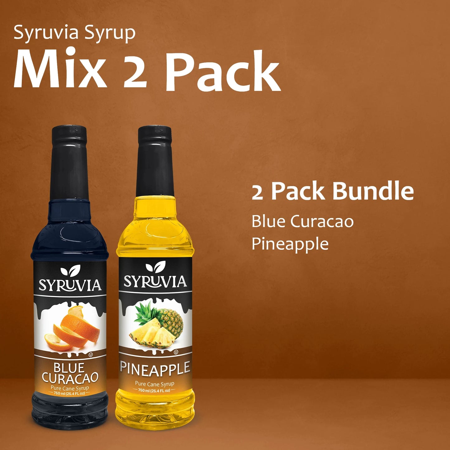 Variety Pack, Blue Curacao, and Pineapple Syrup