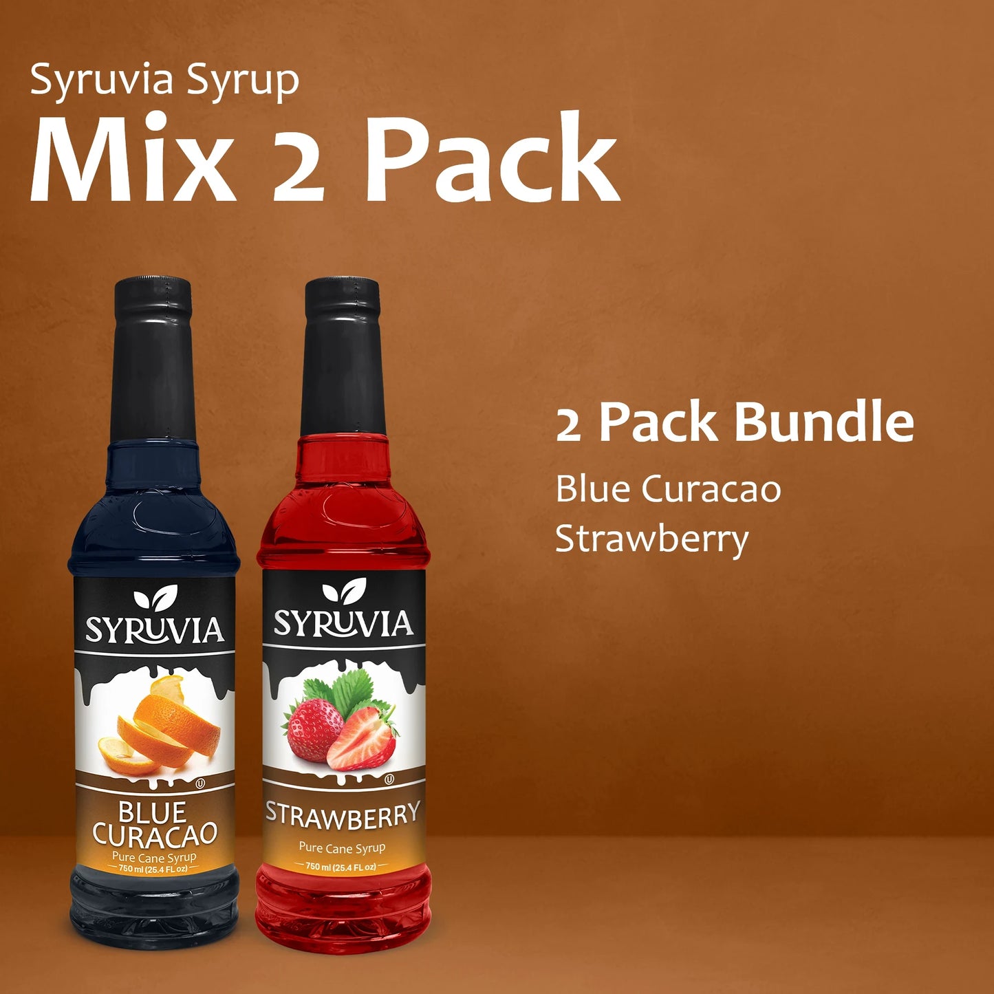Variety Pack, Blue Curacao, and Strawberry Syrup