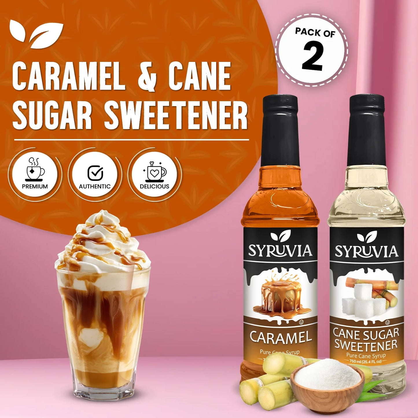 Variety Pack, Caramel, and Cane Sugar Sweetener Syrup