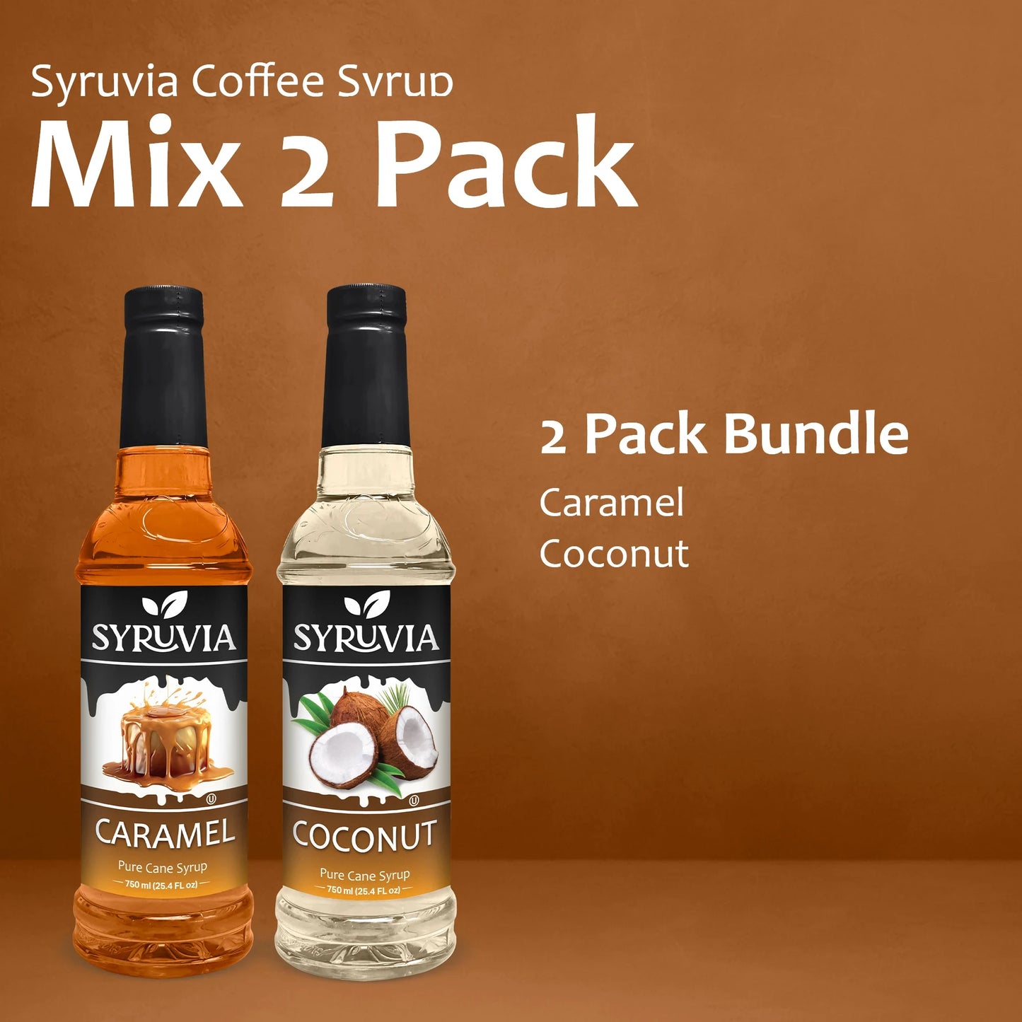 Variety Pack, Caramel, and Coconut Syrup