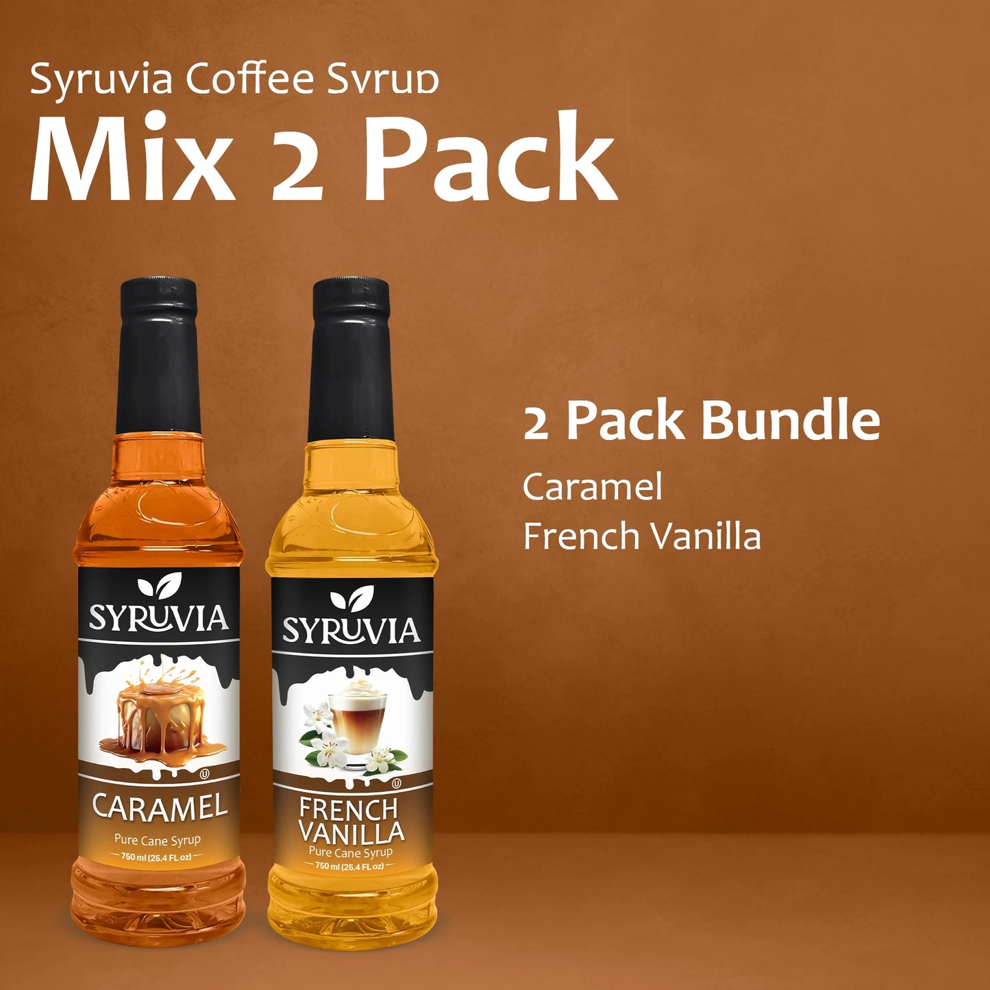 Variety Pack, Caramel, and French Vanilla Syrup