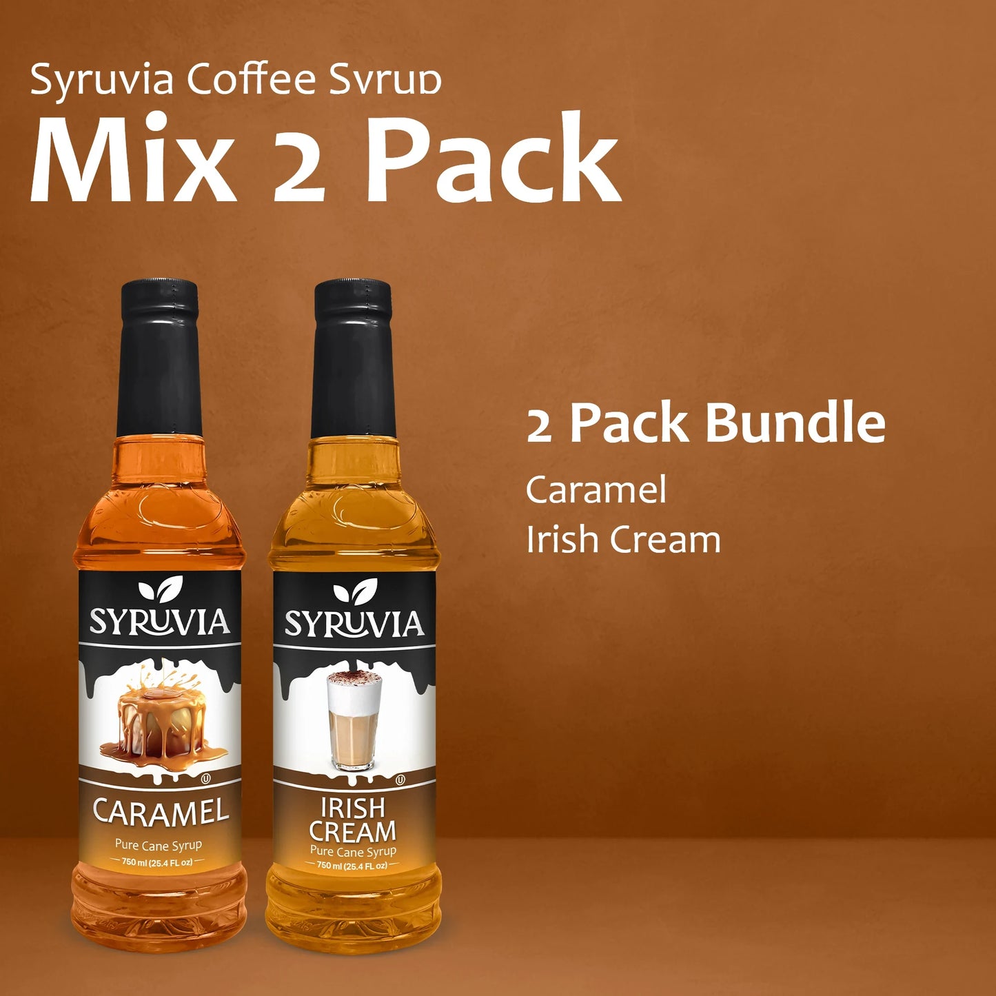 Variety Pack, Caramel, and Irish Cream Syrup