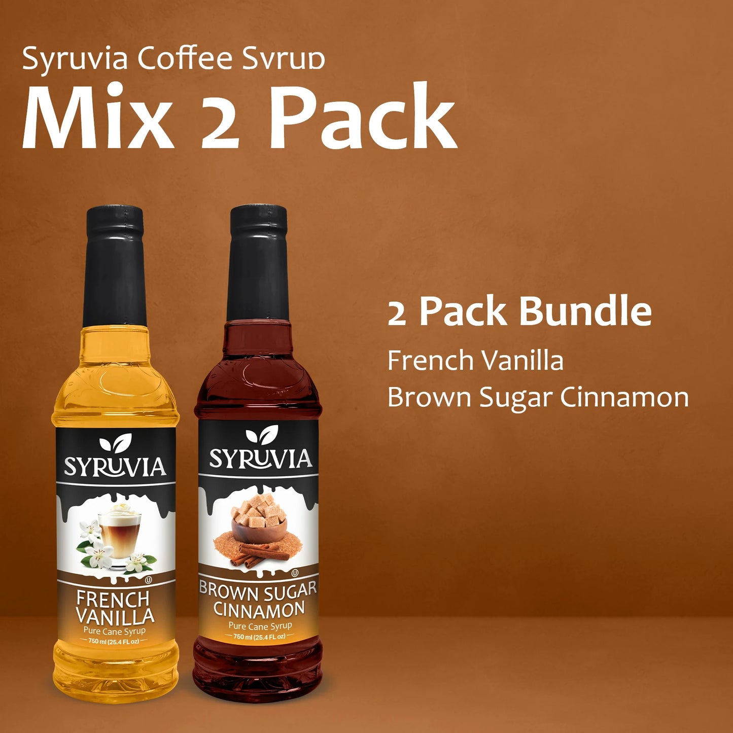 Variety Pack, French Vanilla, and Brown Sugar Cinnamon Syrup