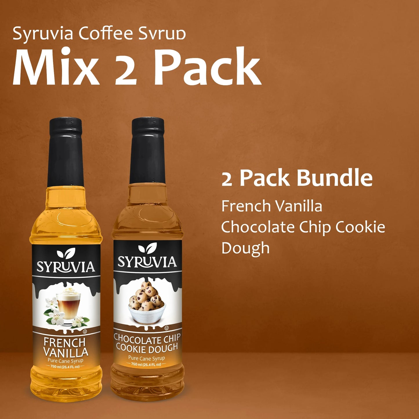 Variety Pack, French Vanilla, and Chocolate Chip Cookie Dough Syrup