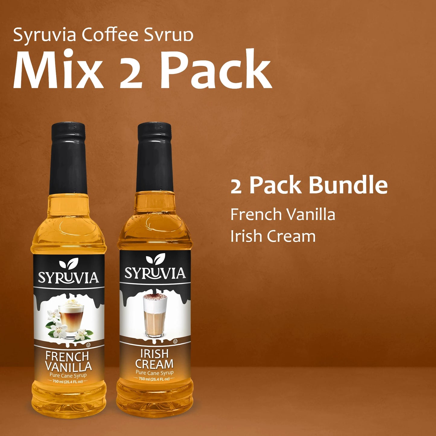Variety Pack, French Vanilla, and Irish Cream Syrup
