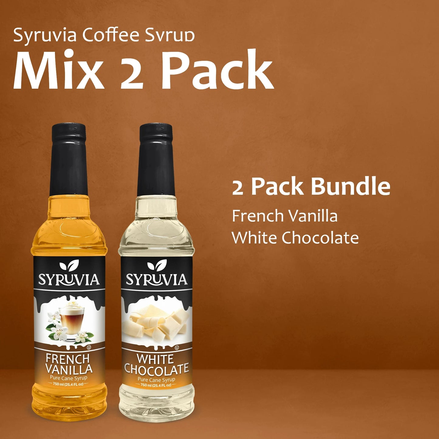 Variety Pack, French Vanilla, and White Chocolate Syrup