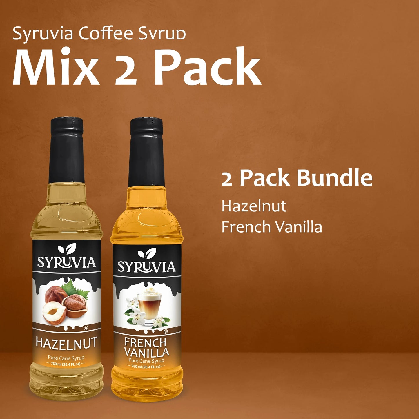 Variety Pack, Hazelnut, and French Vanilla Syrup