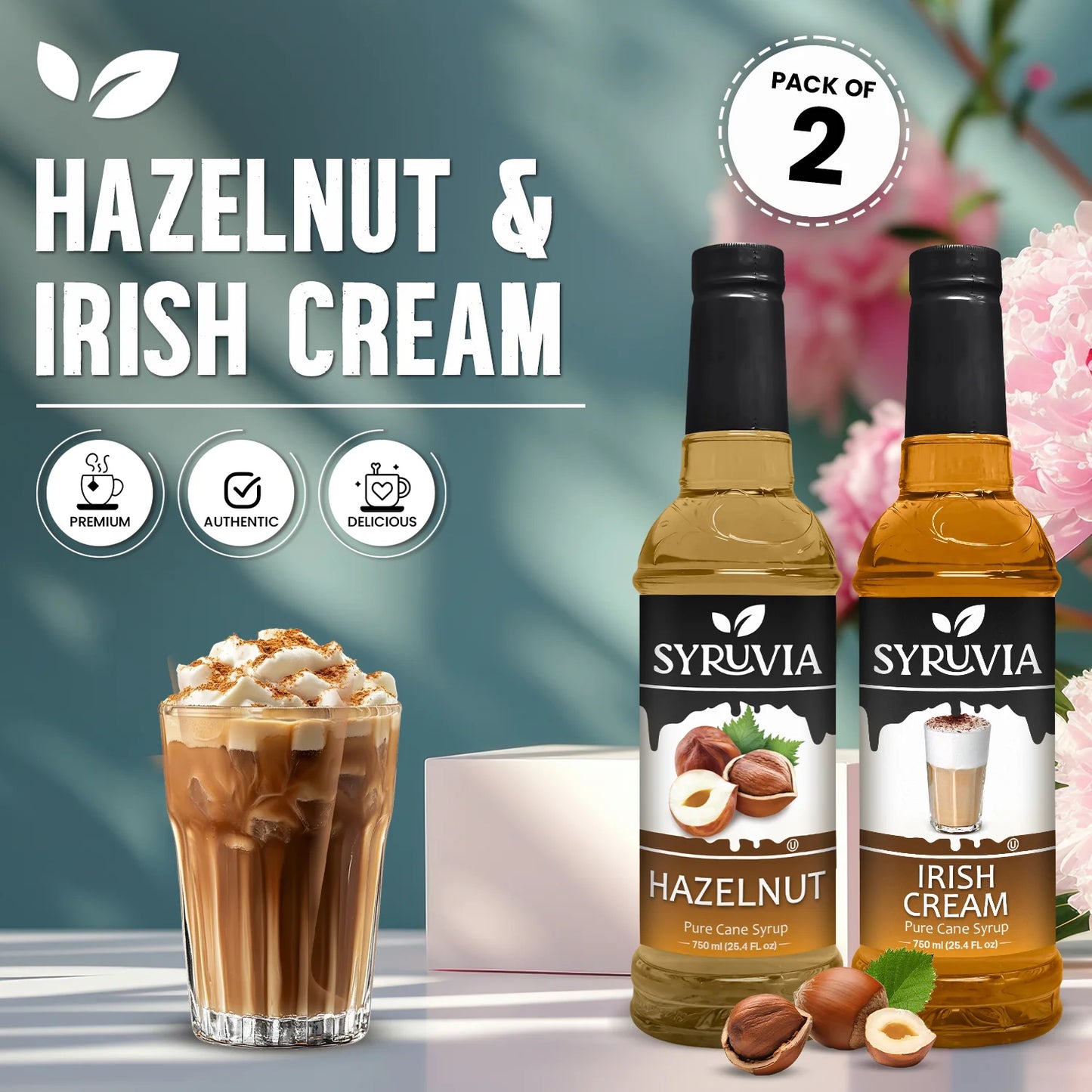 Variety Pack, Hazelnut, and Irish Cream Syrup