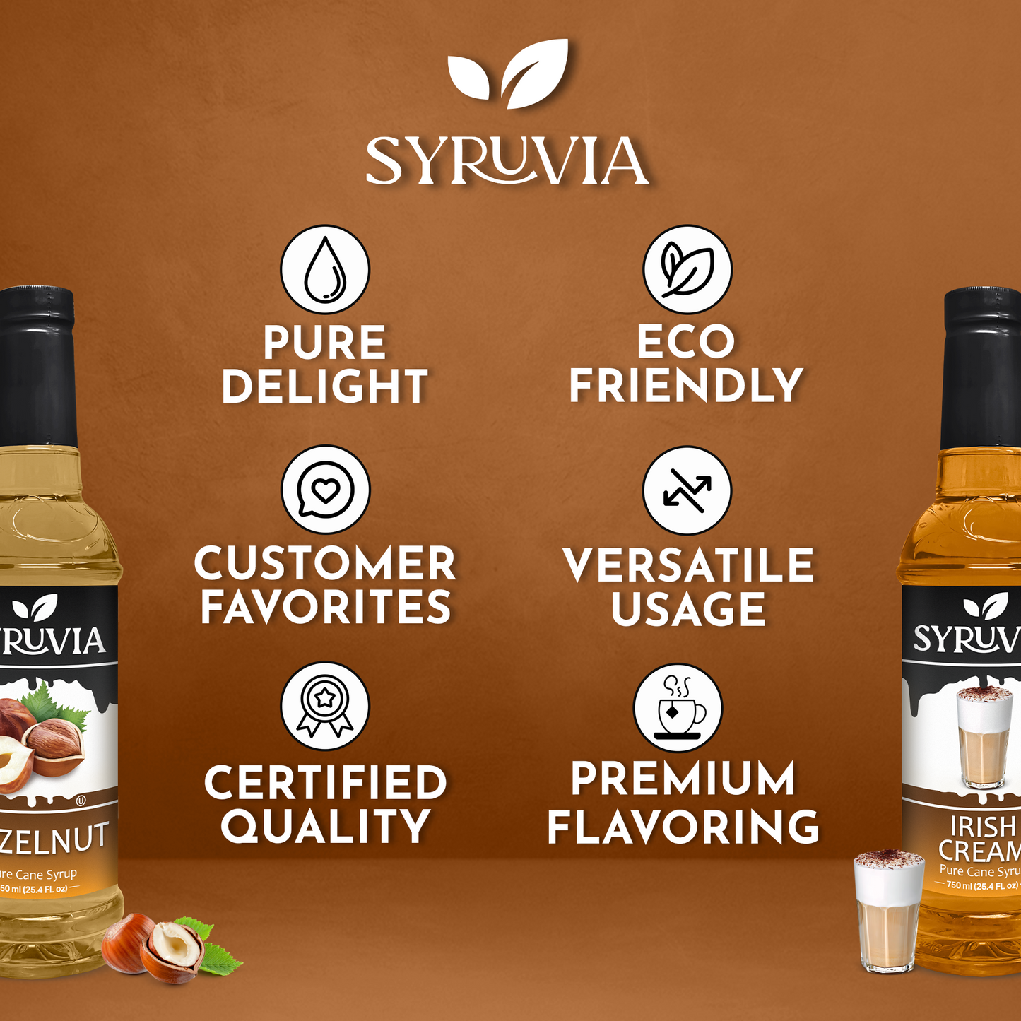 Variety Pack, Hazelnut, and Irish Cream Syrup
