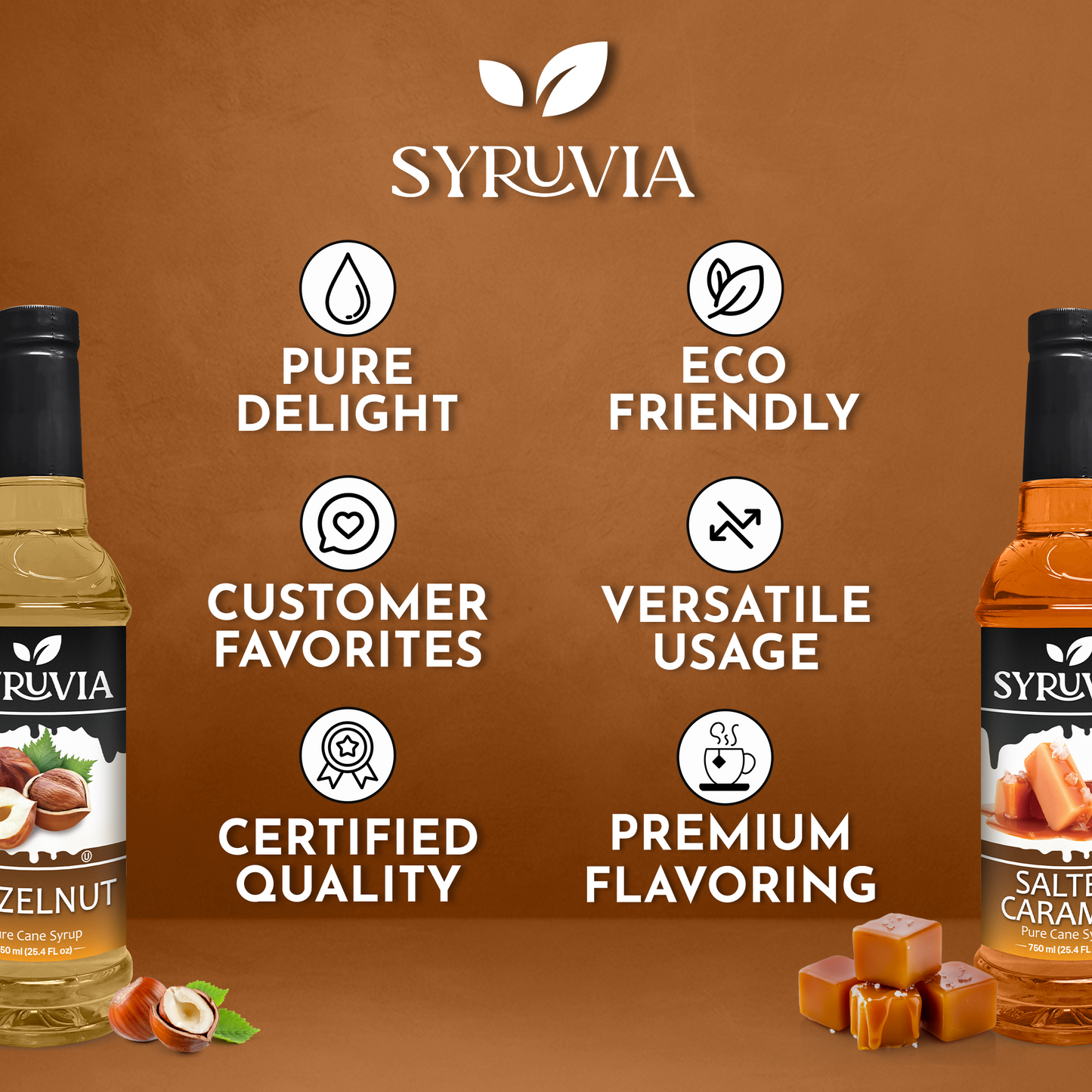 Variety Pack, Hazelnut, and Salted Caramel Syrup