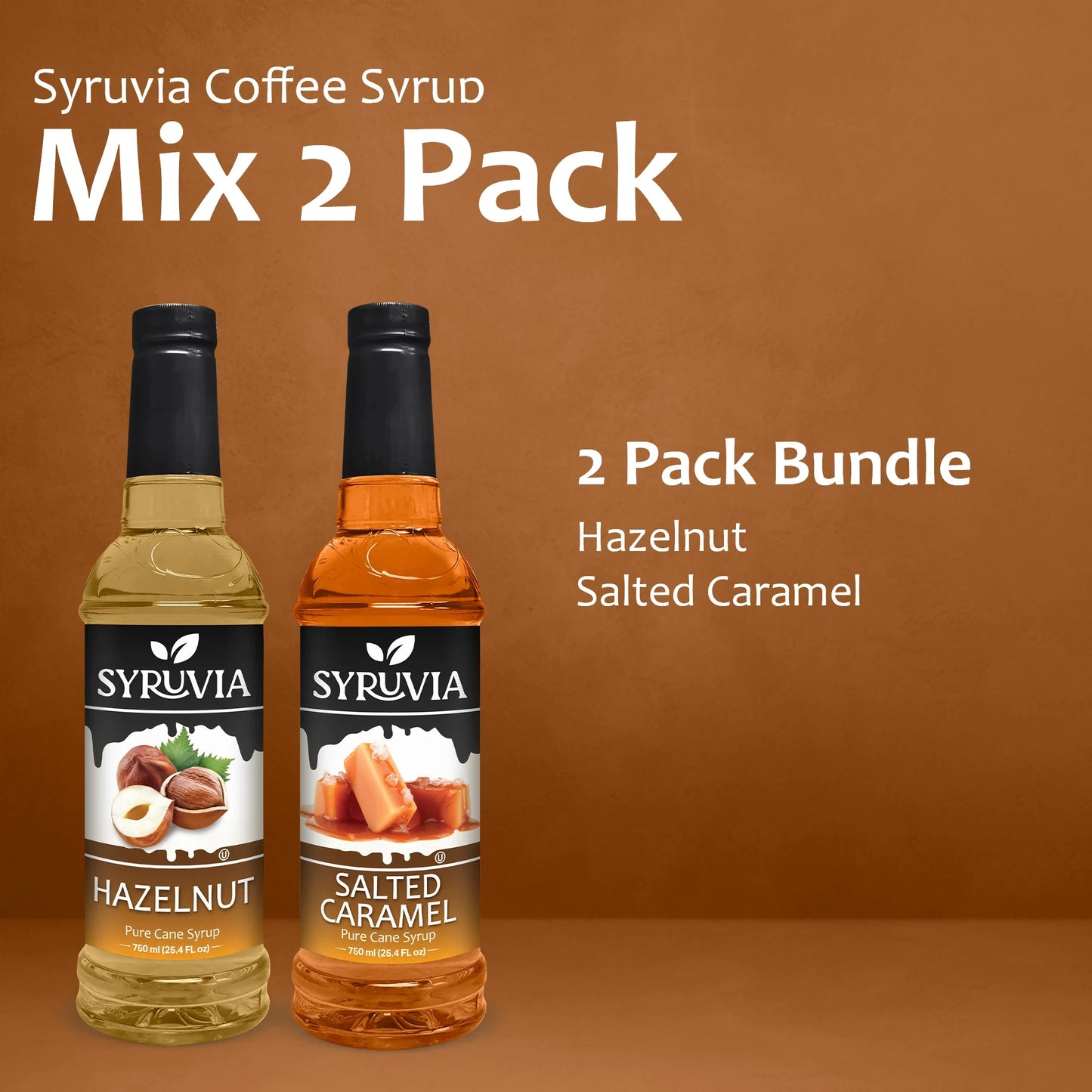 Variety Pack, Hazelnut, and Salted Caramel Syrup