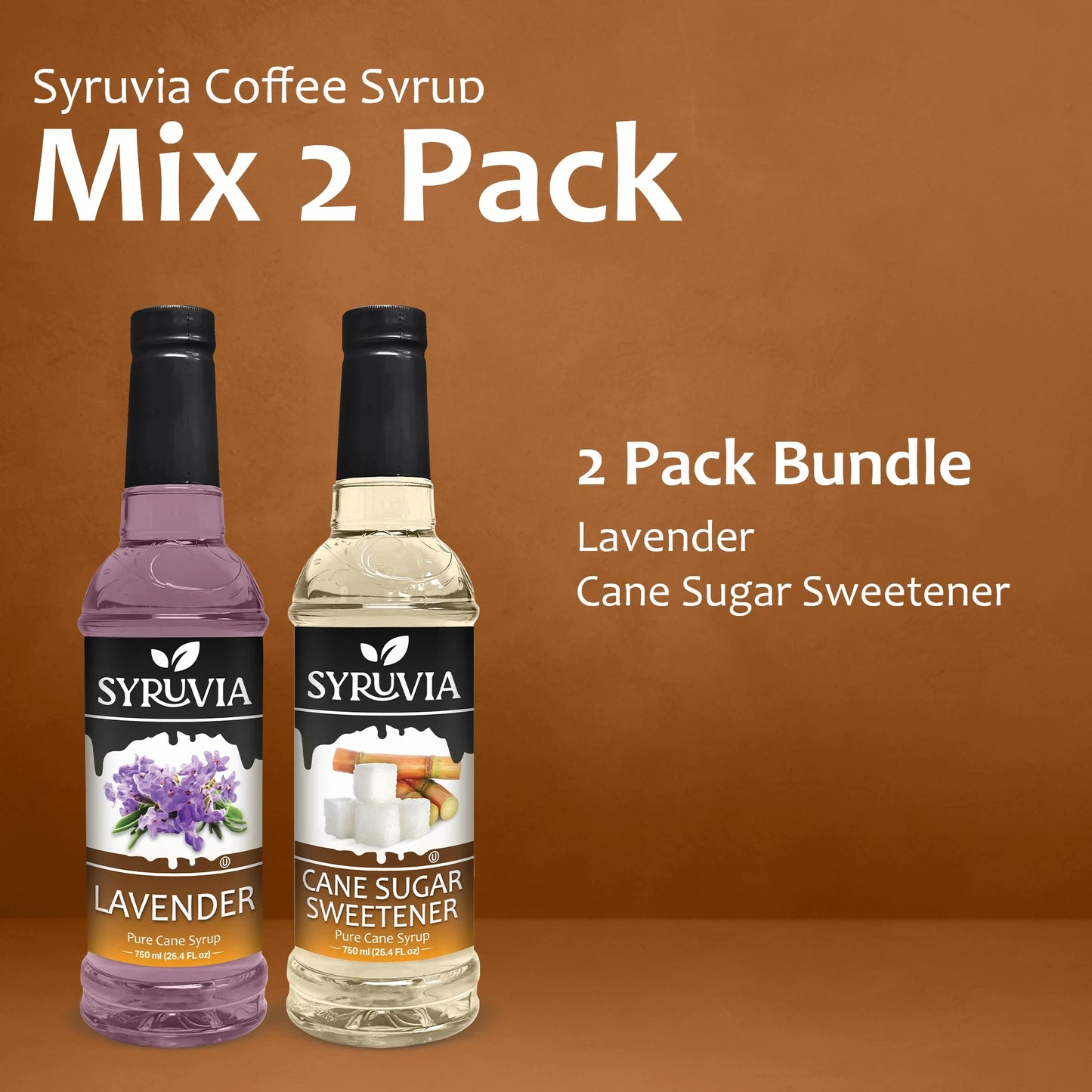 Variety Pack, Lavender, and Cane Sugar Sweetener Syrup