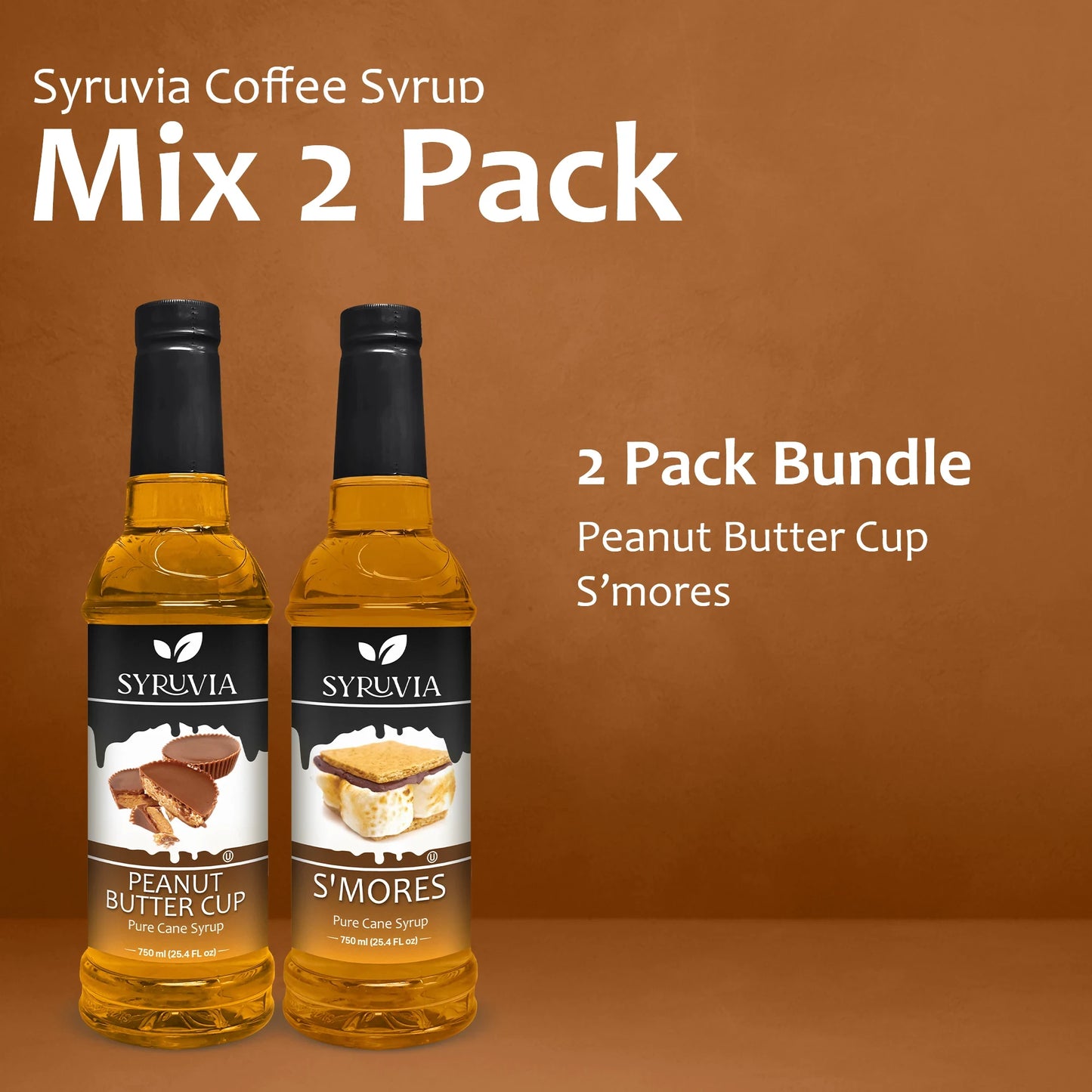 Variety Pack, Peanut Butter Cup, and Smores Syrup