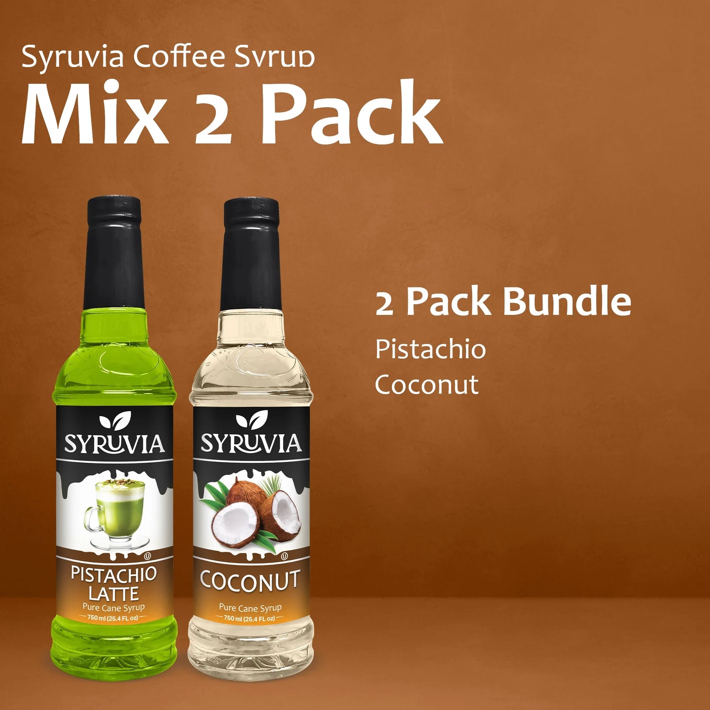 Variety Pack, Pistachio Latte, and Coconut Syrup