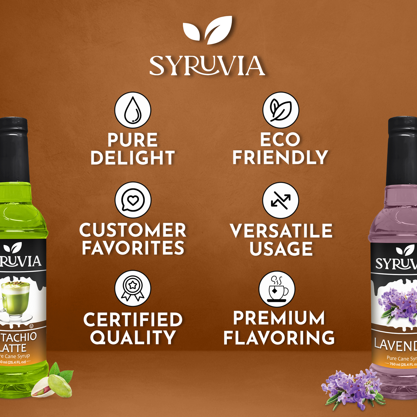 Variety Pack, Pistachio Latte, and Lavender Syrup