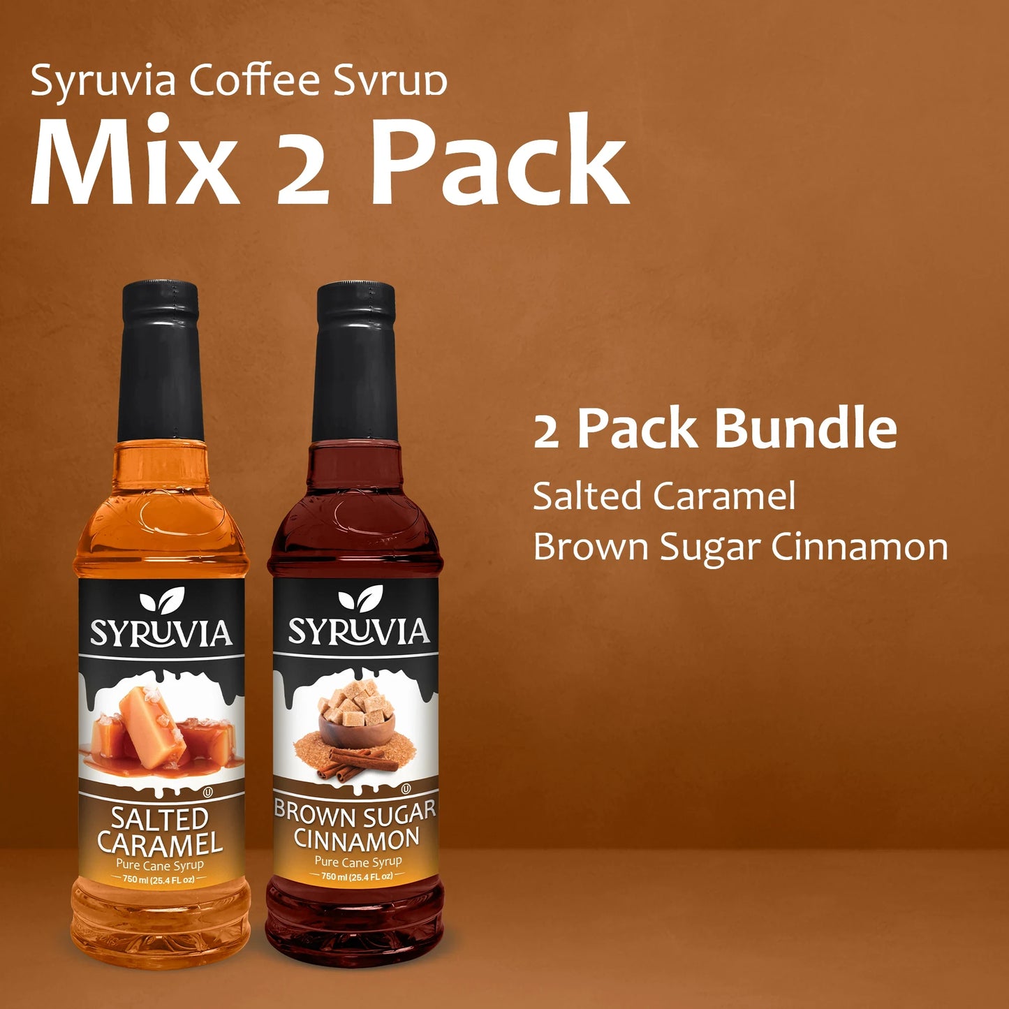 Variety Pack, Salted Caramel, and Brown Sugar Cinnamon Syrup