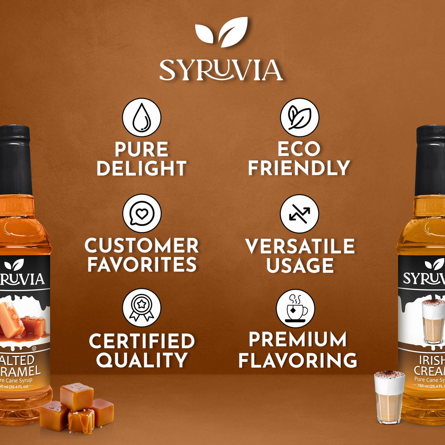 Variety Pack, Salted Caramel, and Irish Cream Syrup