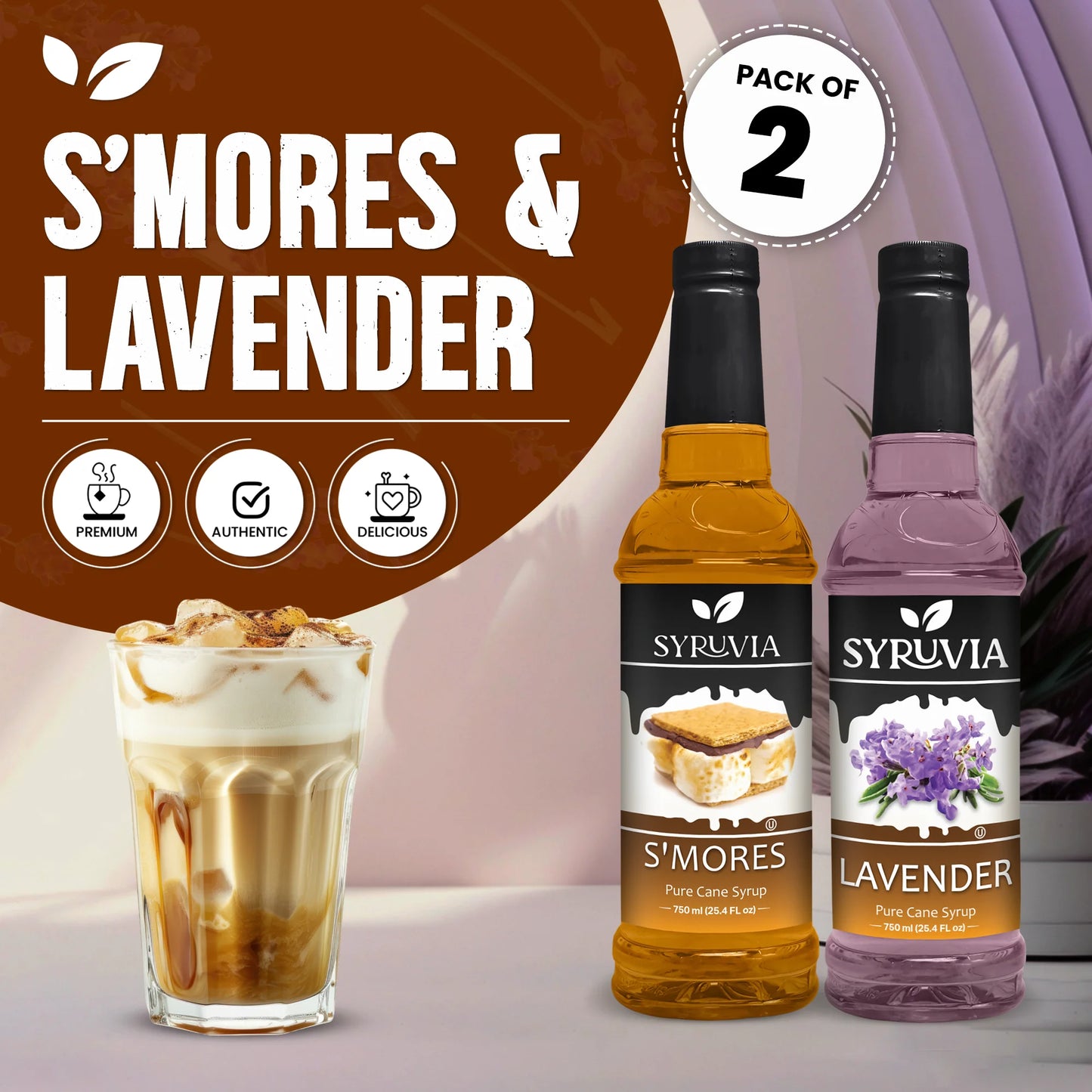 Variety Pack, Smores, and Lavender Syrup