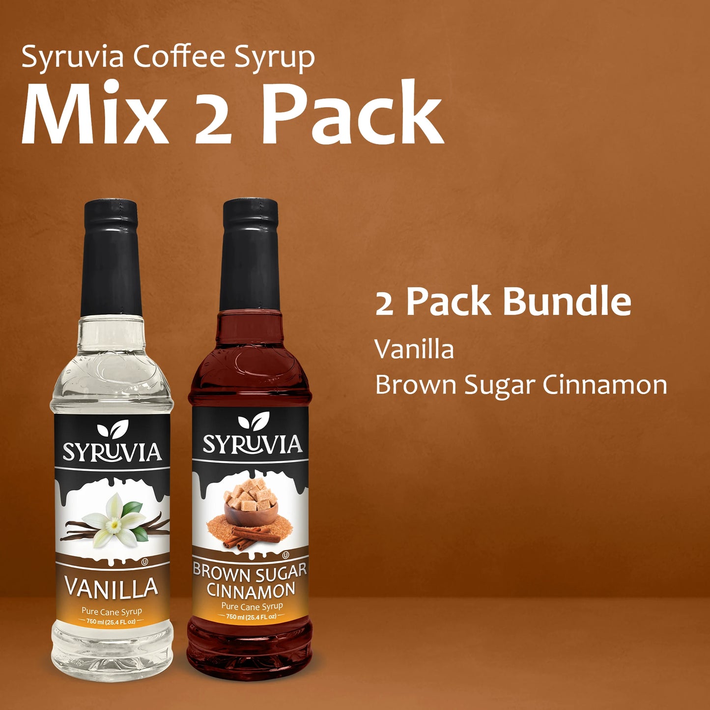 Variety Pack, Vanilla, and Brown Sugar Cinnamon Syrup
