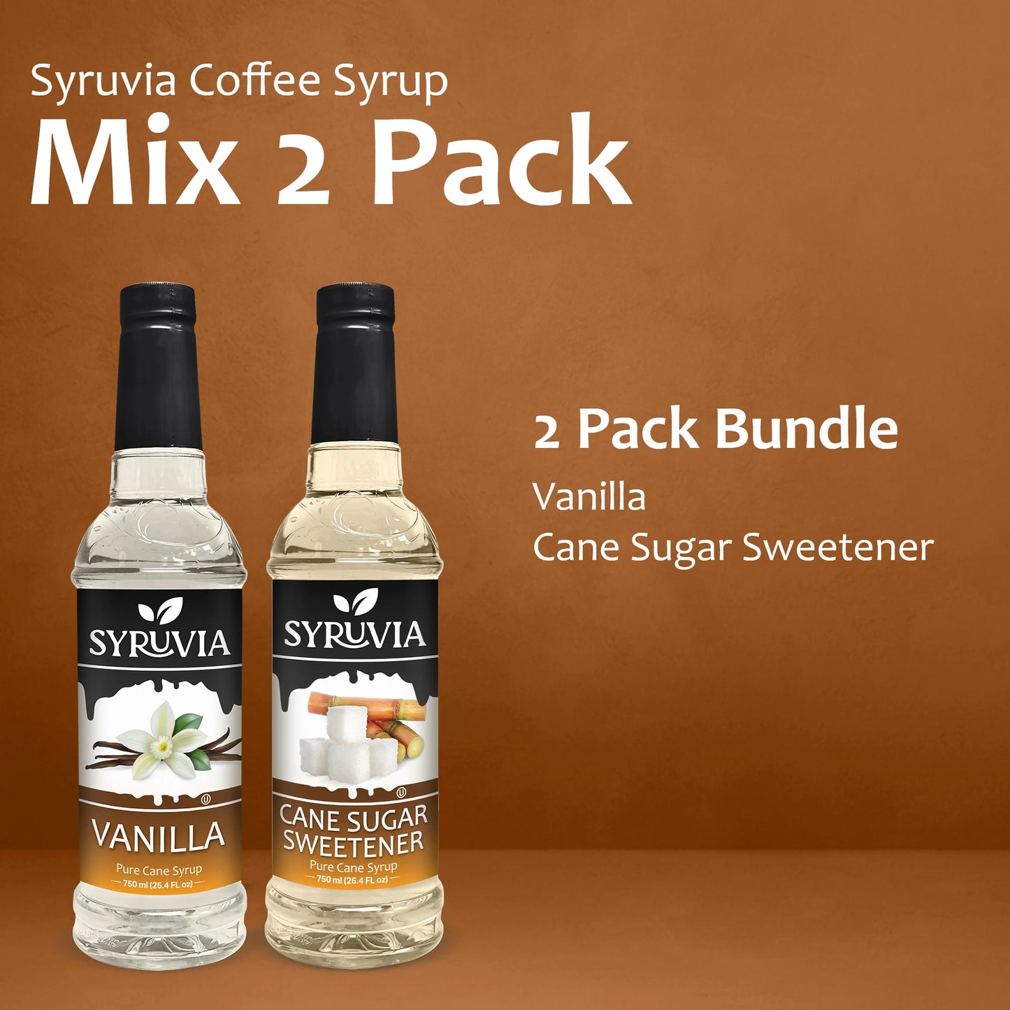 Variety Pack, Vanilla, and Cane Sugar Sweetener Syrup