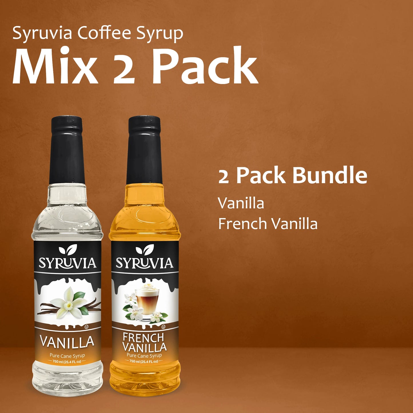 Variety Pack, Vanilla, and French Vanilla Syrup