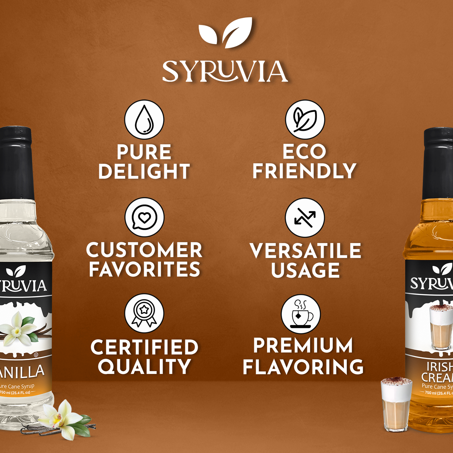 Variety Pack, Vanilla, and Irish Cream Syrup