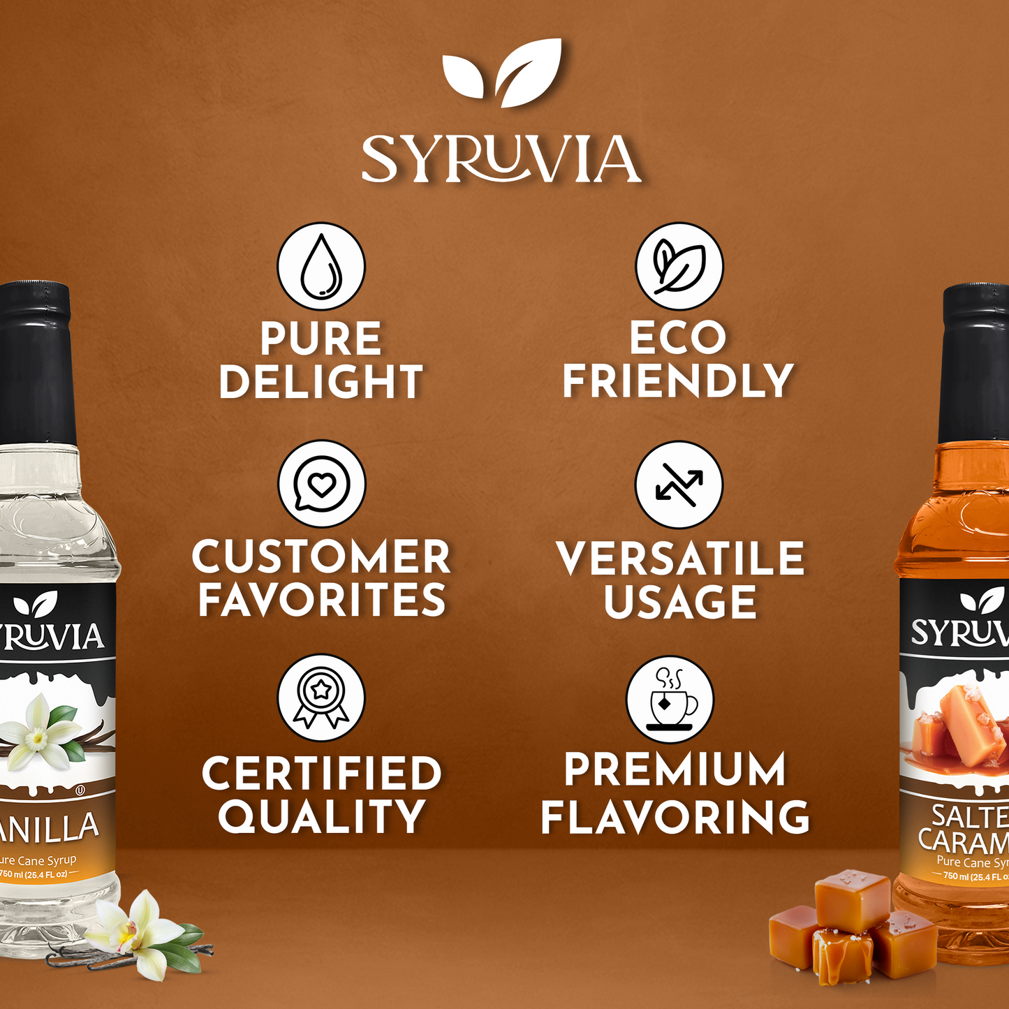 Variety Pack, Vanilla, and Salted Caramel Syrup