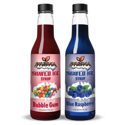 Variety Pack Blue Raspberry, Bubble Gum Shaved Ice Syrup