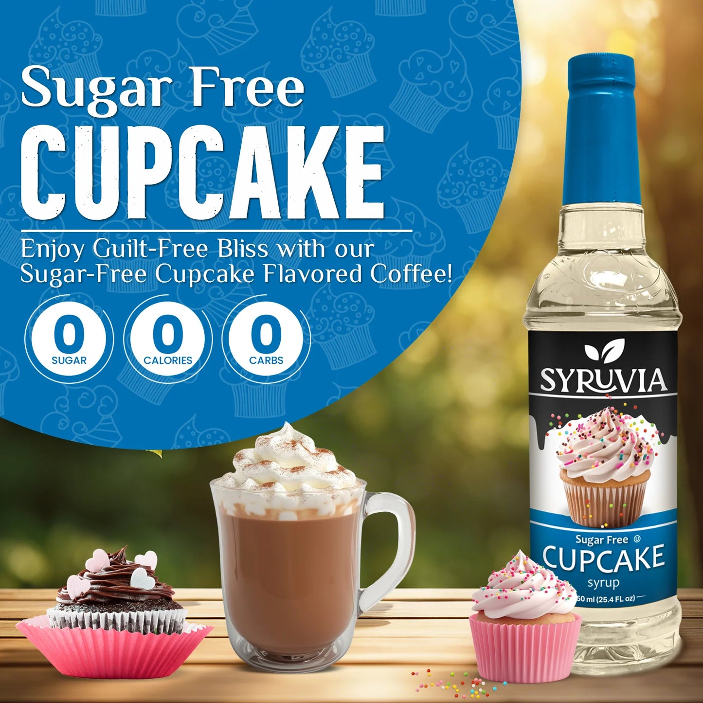 Zero Sugar Cupcake Syrup for Coffee
