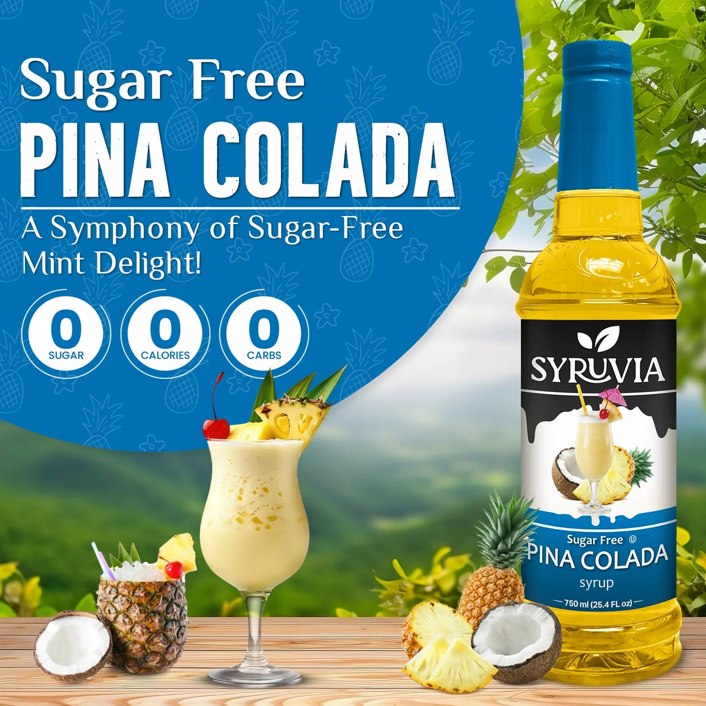 Zero free Pina Colada flavor syrup