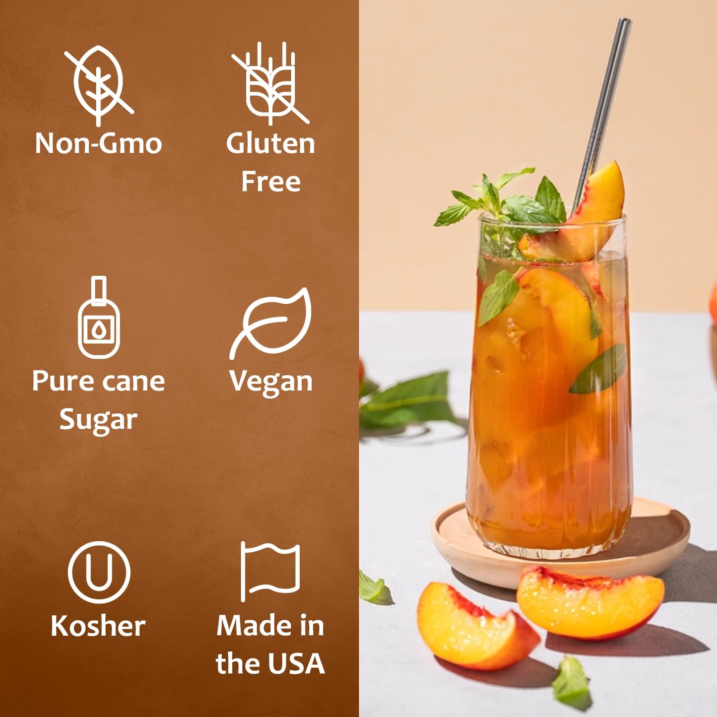 coconut peach flavoring for iced tea