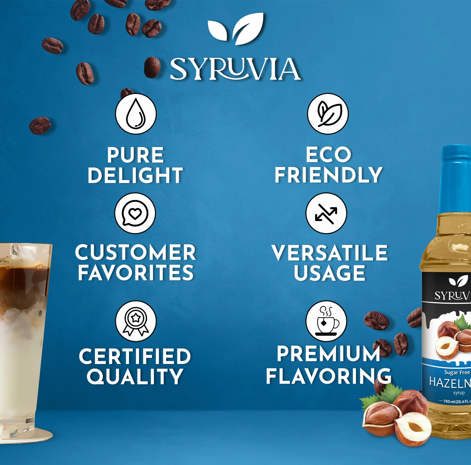 coffee flavoring syrup sugar free hazelnut