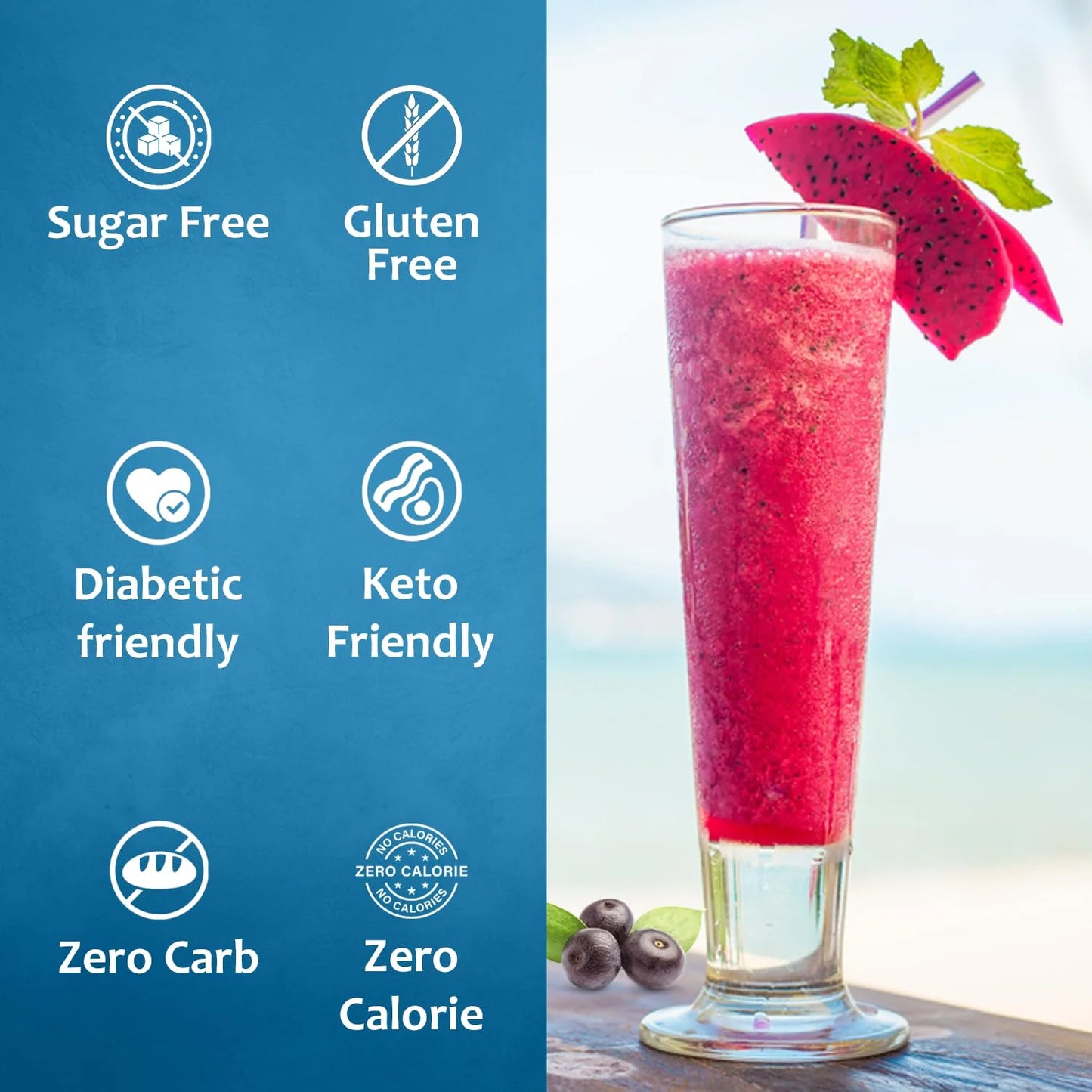 dragon fruit acai syrup sugar free
