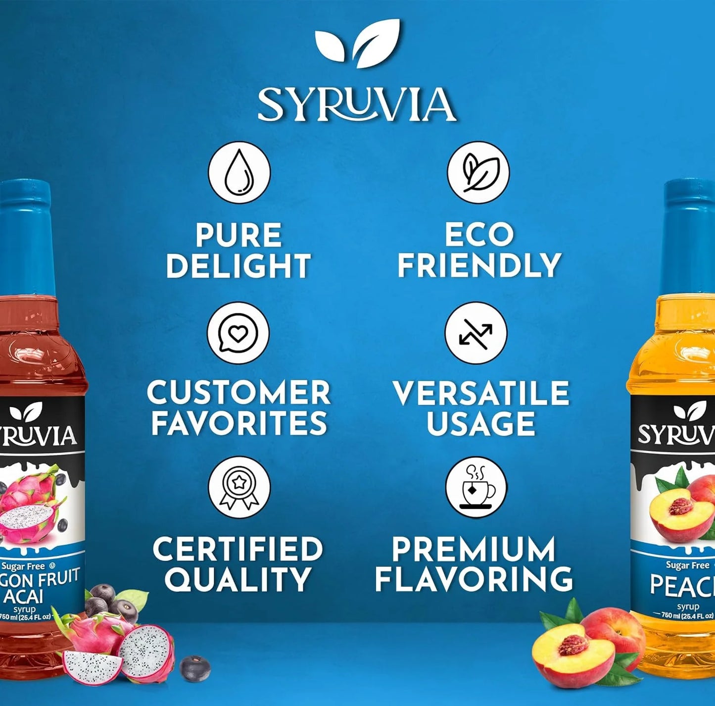 peach dragon fruit syrup sugar free