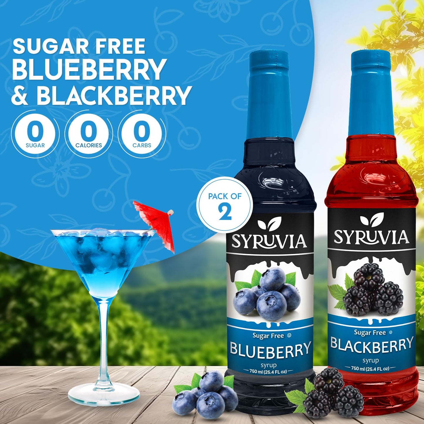 sugar free blackberry blueberry syrup for drinks