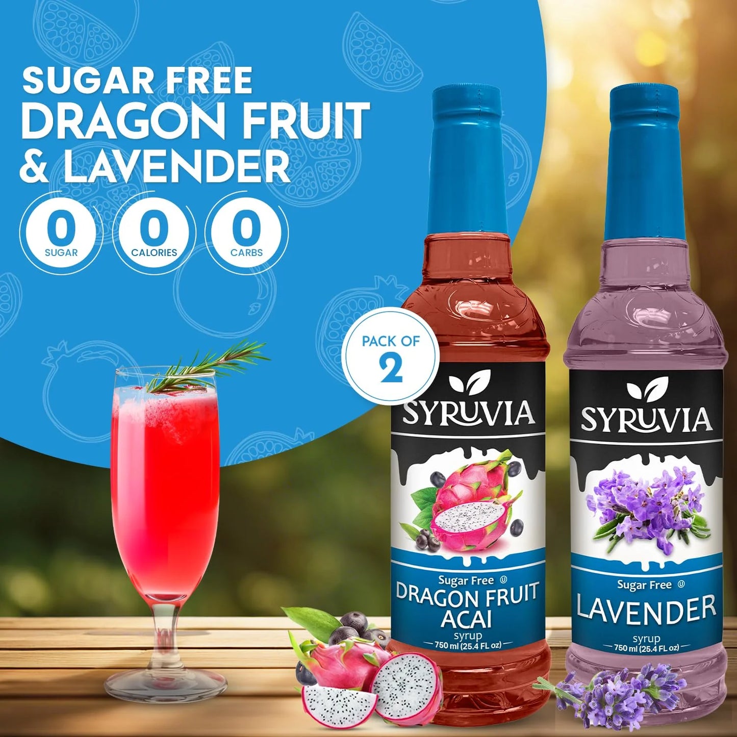 sugar free lavender dragon fruit syrup for drinks