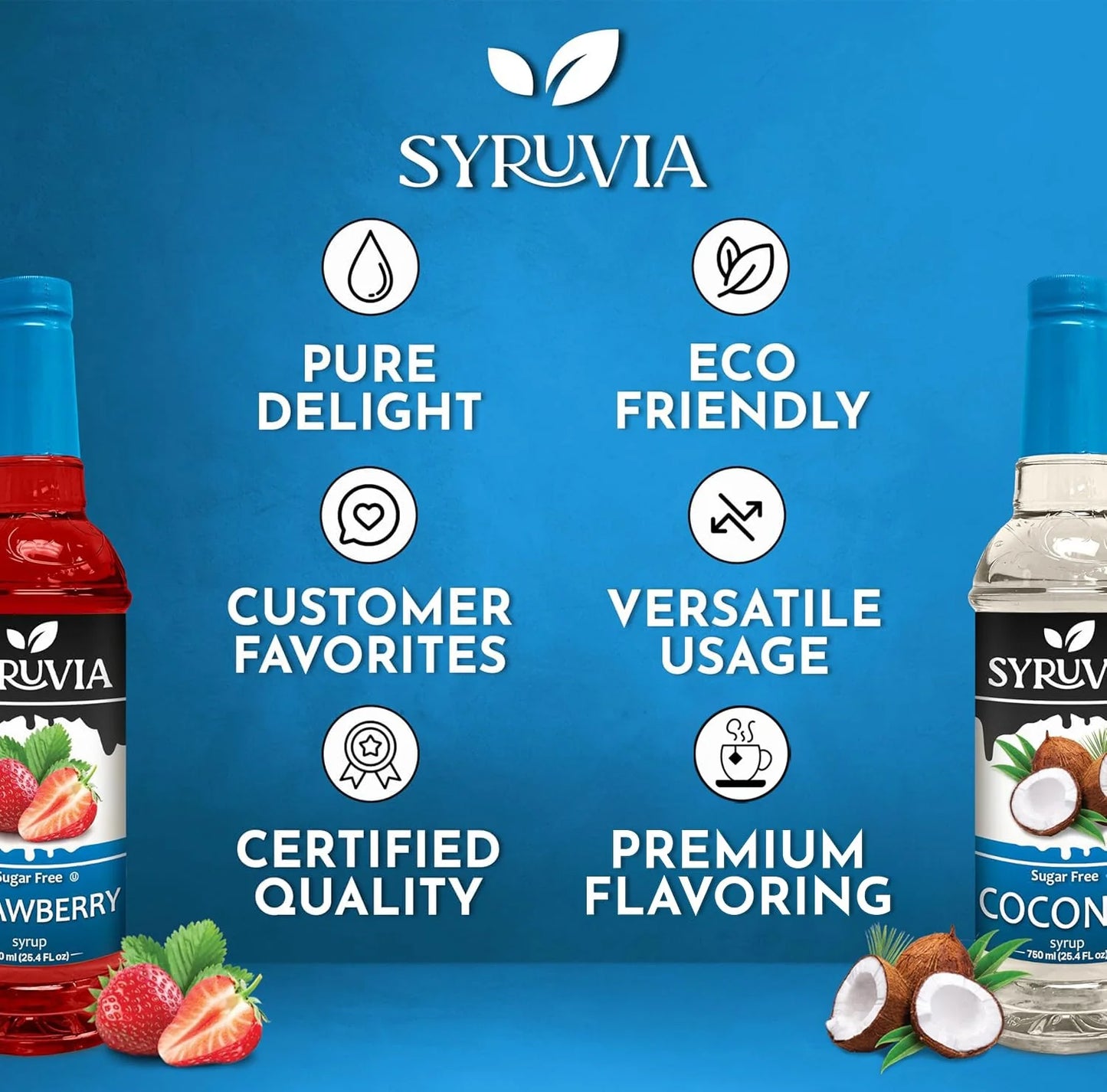 sugar free strawberry  coconut syrup for drinks