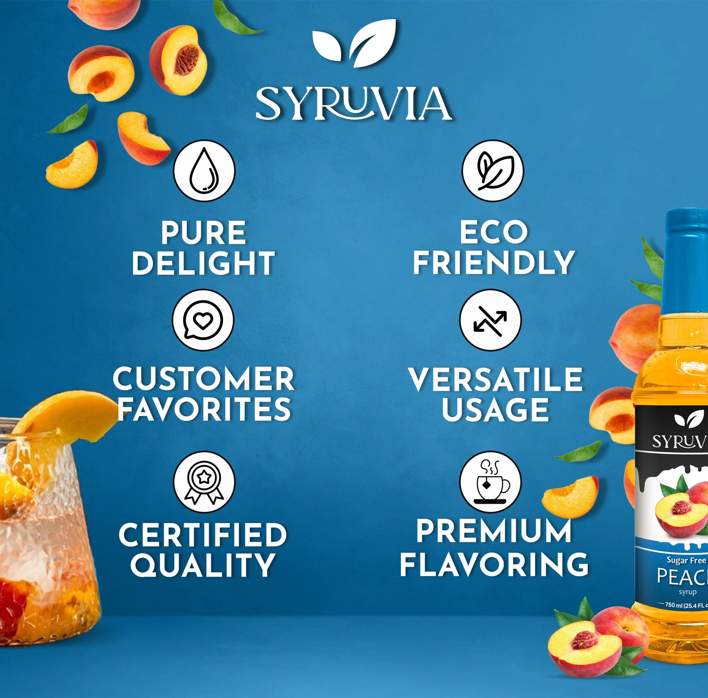 sugar free syrup peach