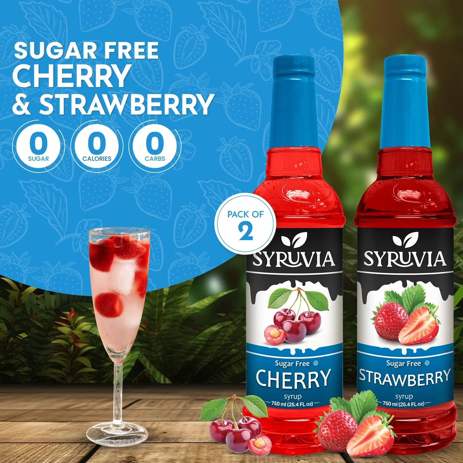 sugar free syrup strawberry cherry