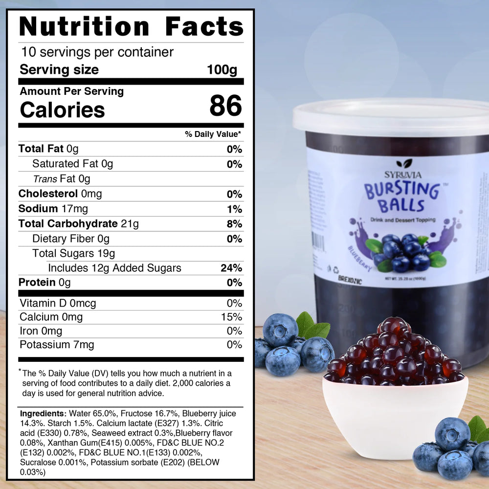 2 LB Blueberry Flavored Popping Boba