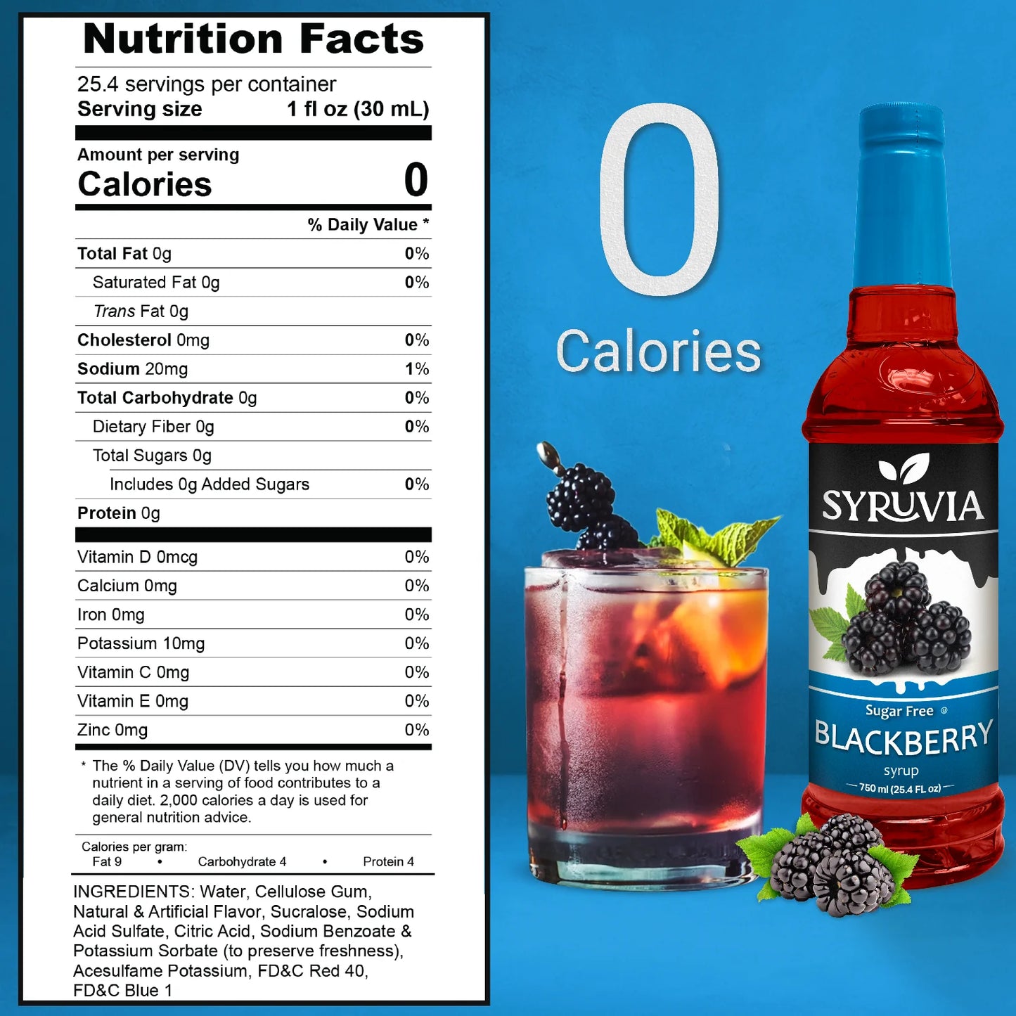syruvia sugar free blackberry syrup nutrition facts