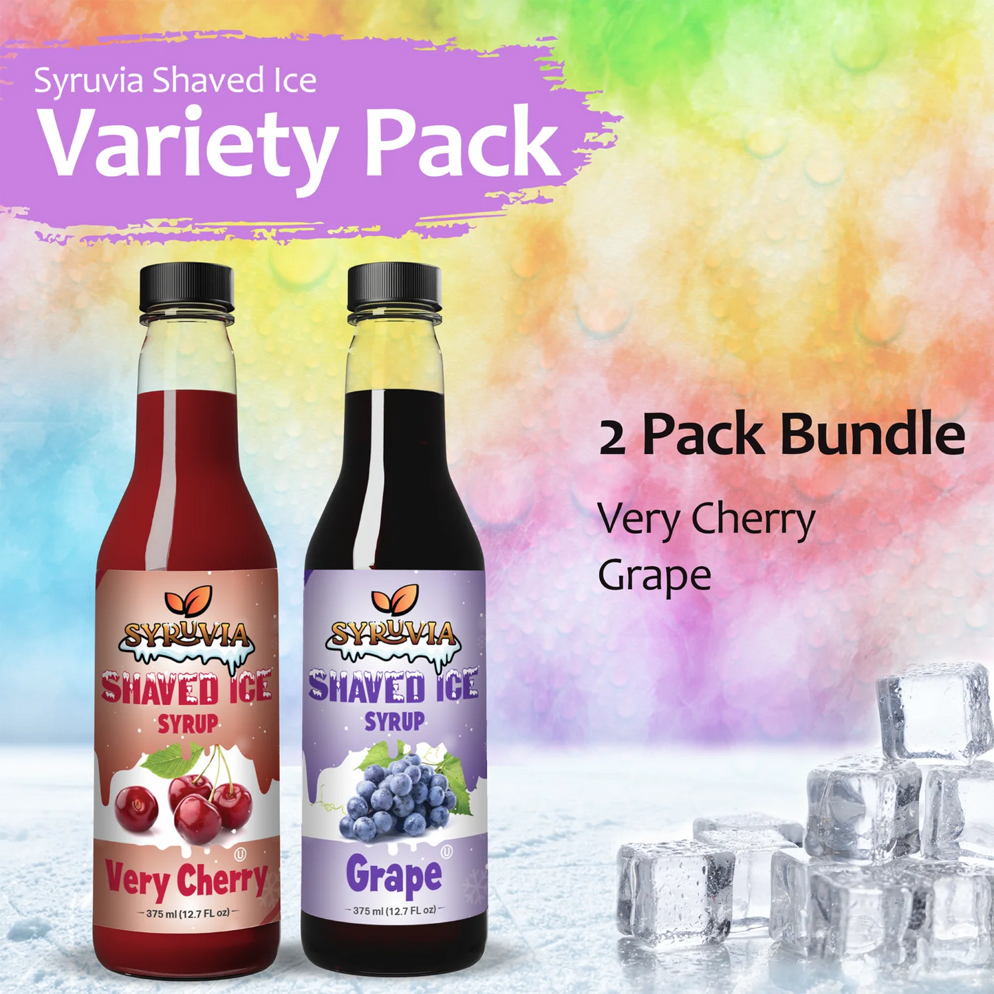 variety pack very cherry grape snow cone syrup